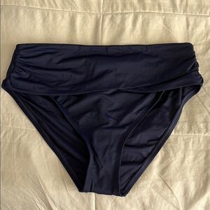 La Blanca Blue Bikini with Wide Waistband Size 8 NWOT Navy